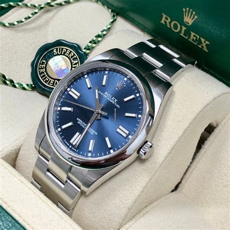 rolex oyster perpetual blue 41mm